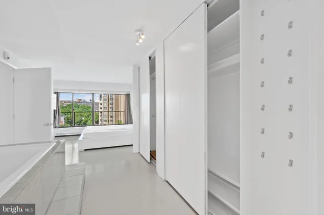 a view of a city with tall buildings