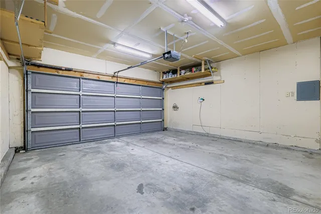 a view of room with garage