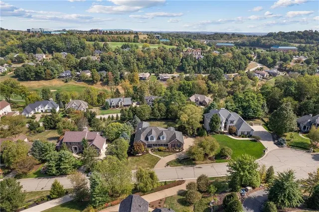 an aerial view of multiple house