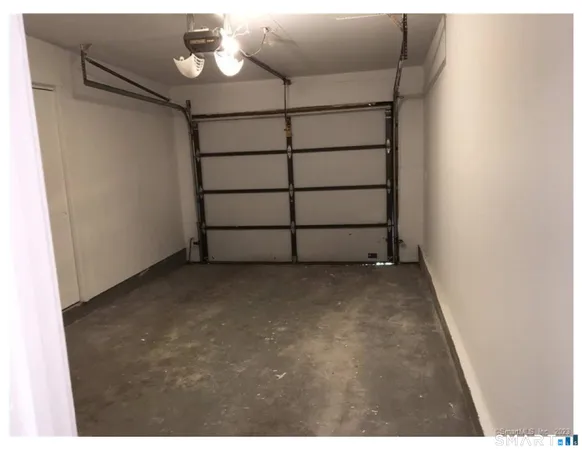 a view of a garage