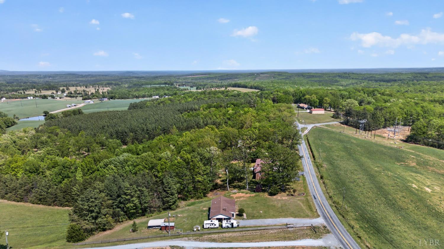 5225 Blue Ridge Drive Gretna, VA 24557 - Photo 25 of 28 an aerial view of a residential houses with outdoor space and street view