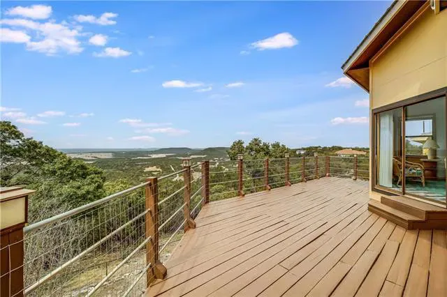 a view of balcony with ocean view