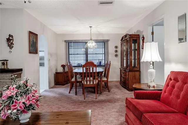 a view of a livingroom and dining room