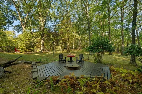 a backyard of a house