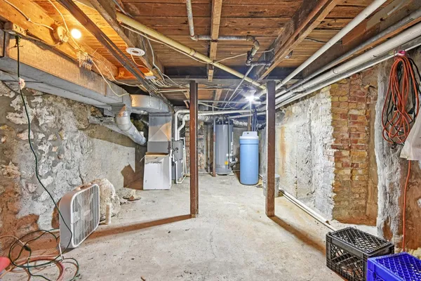 a view of a room with stairs