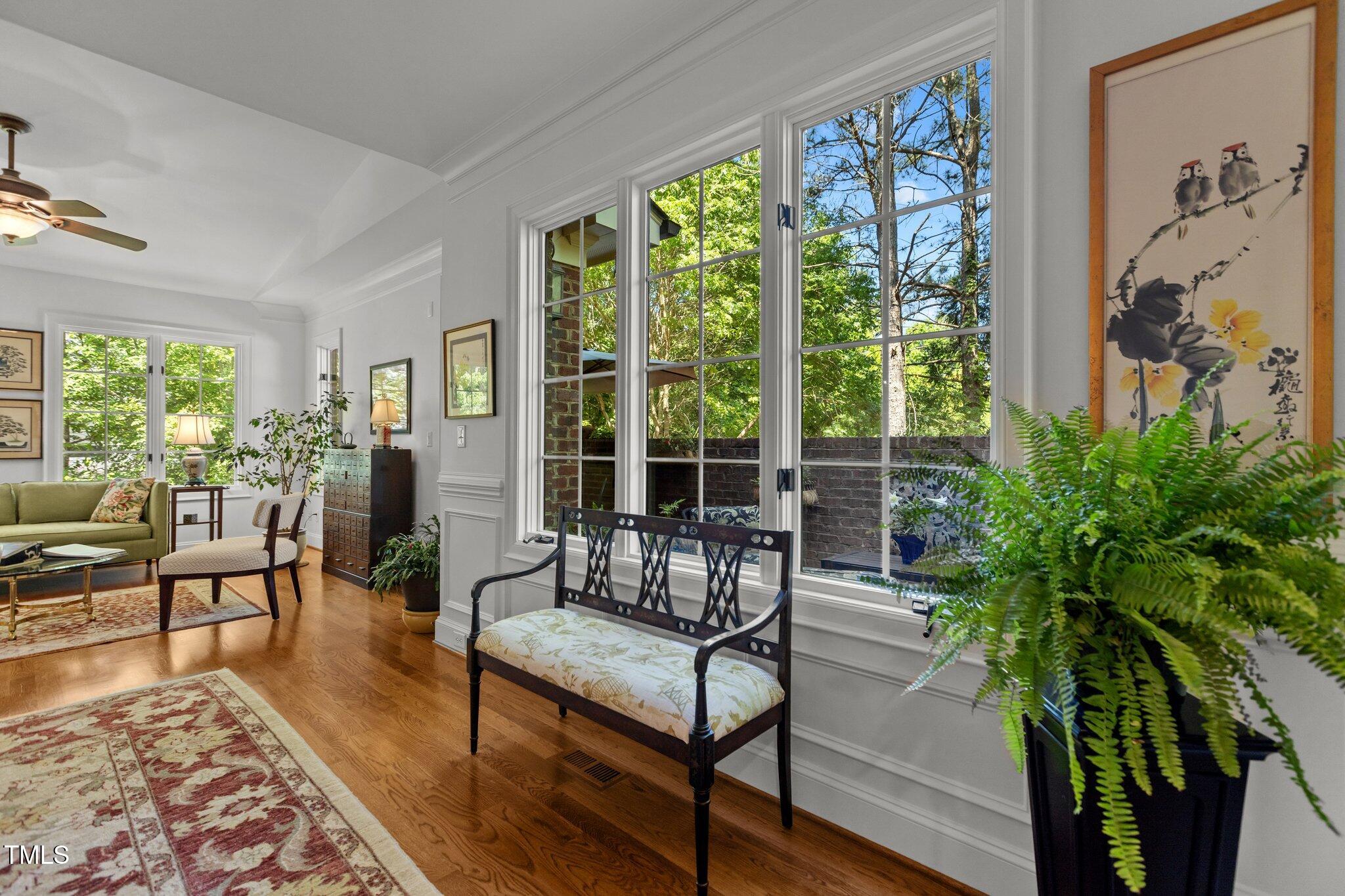 145 Cofield Circle Durham, NC 27707 - Photo 8 of 53 a living room with furniture and a potted plant