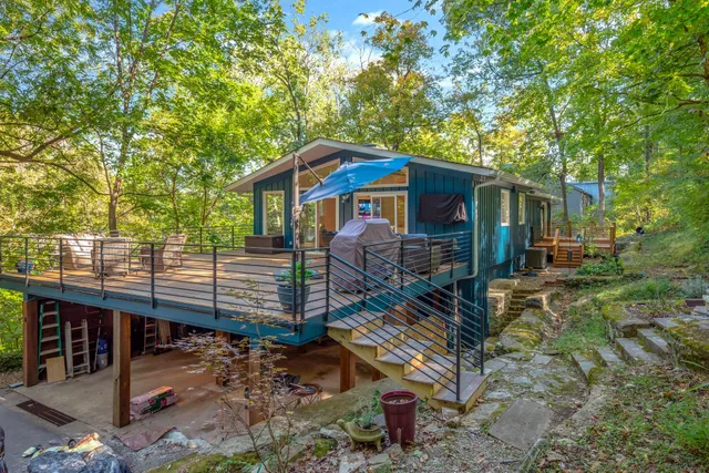 a view of a yard with an outdoor space