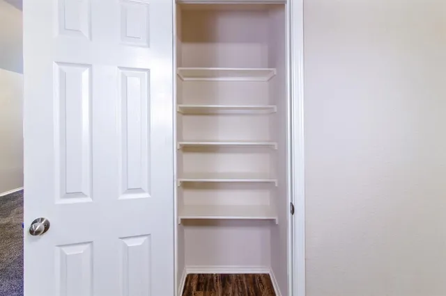 a view of a walk in closet