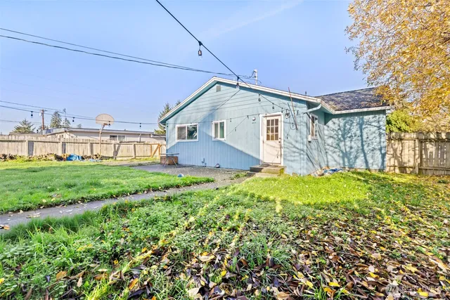 a view of a garden with a slide