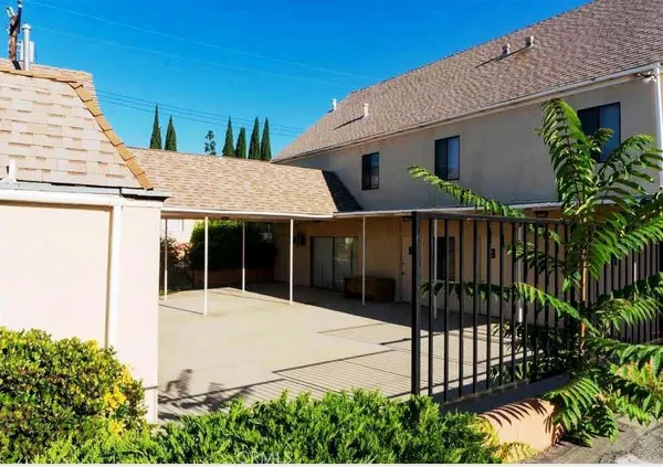 a view of a house with a balcony