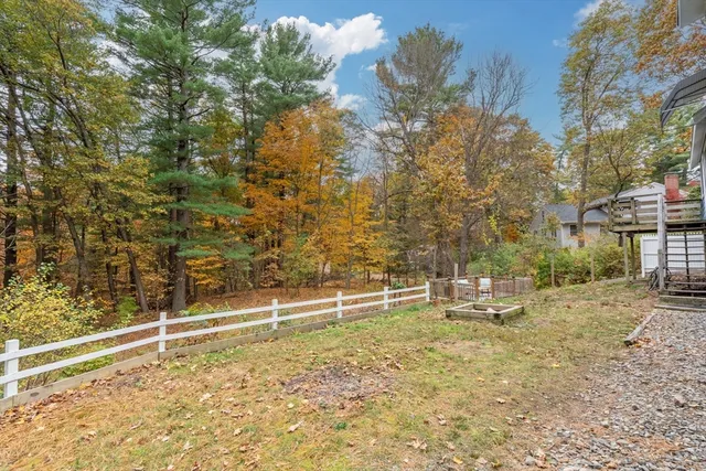a view of an outdoor space and swimming pool