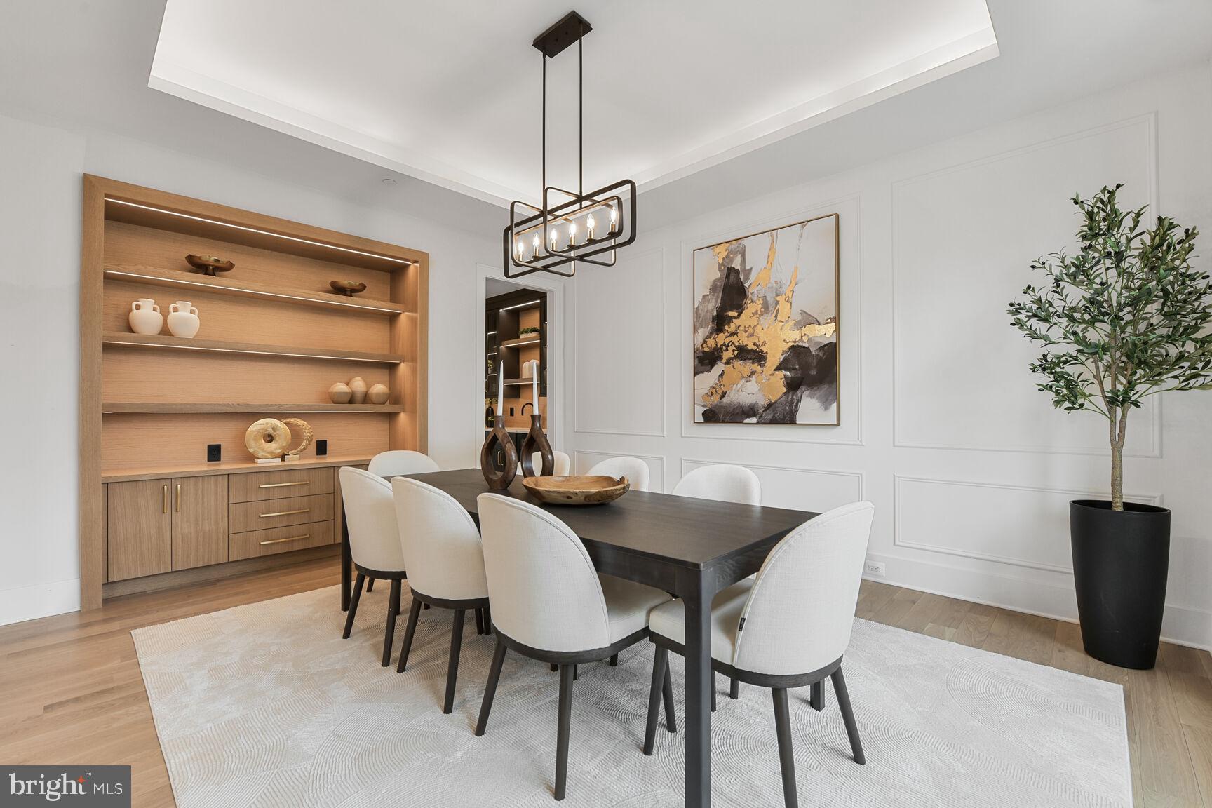 7200 Millwood Road Bethesda, MD 20817 - Photo 6 of 9 Dining Room with Lighted Tray Ceiling