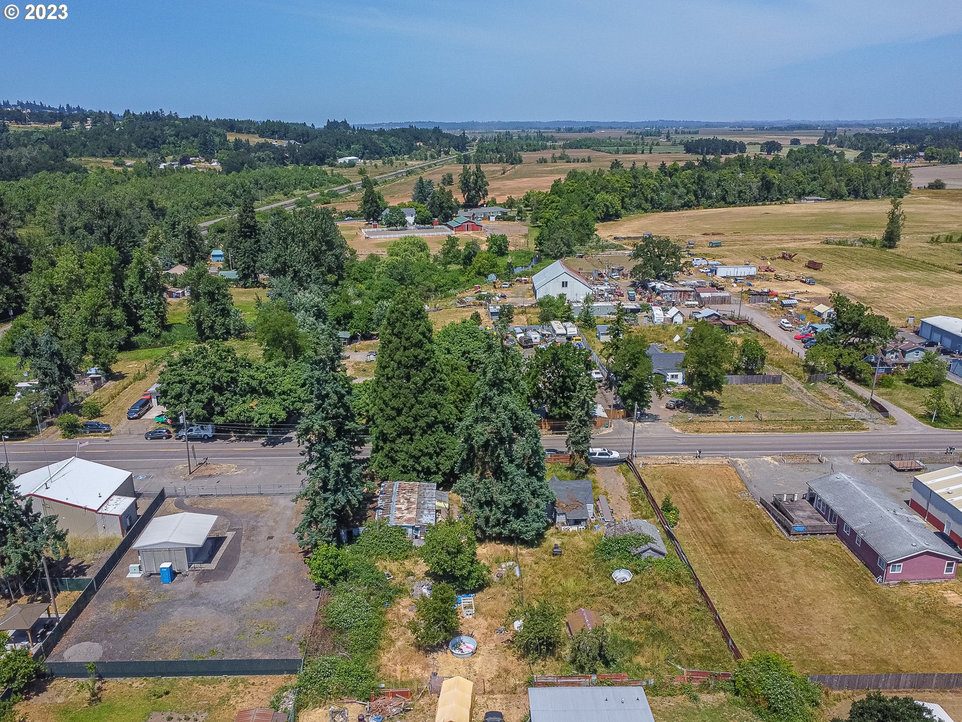 5918 Stayton Road Southeast Turner, OR 97392 - Photo 5 of 9 an aerial view of residential houses with outdoor space and river