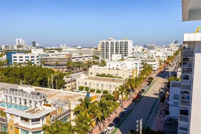 a view of a city with tall buildings