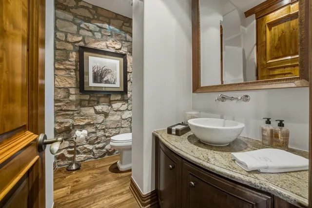 a view of swimming pool with seating space and furniture