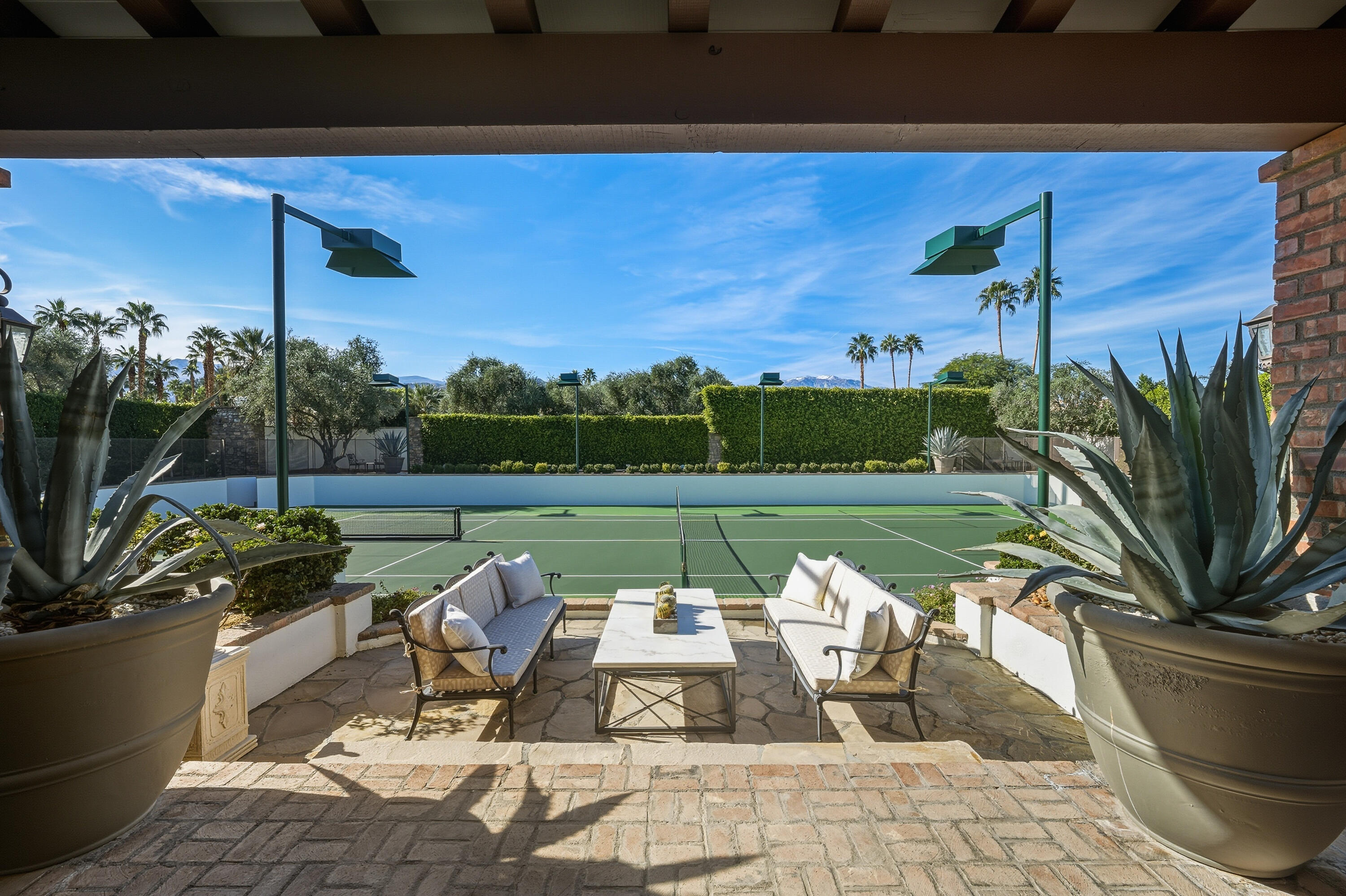 4 Via L' Antico Rancho Mirage, CA 92270 - Photo 58 of 75 a view of swimming pool with seating space and furniture