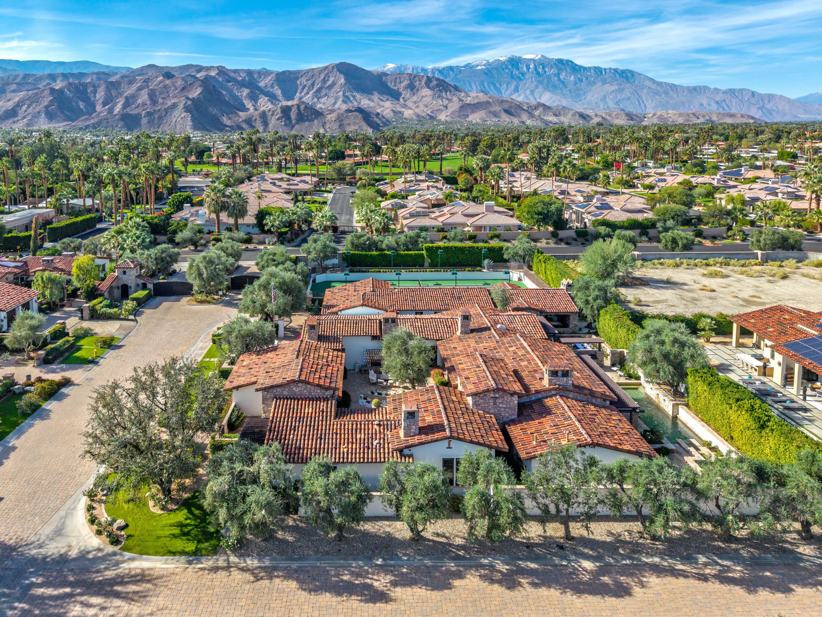 4 Via L' Antico Rancho Mirage, CA 92270 - Photo 71 of 75 an aerial view of a city with lots of residential buildings