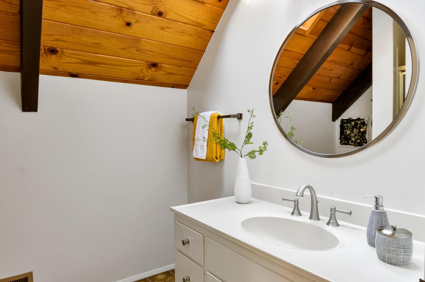 5 Morse Lane Woodside, CA 94062 - Photo 26 of 30 a bathroom with a sink and a mirror