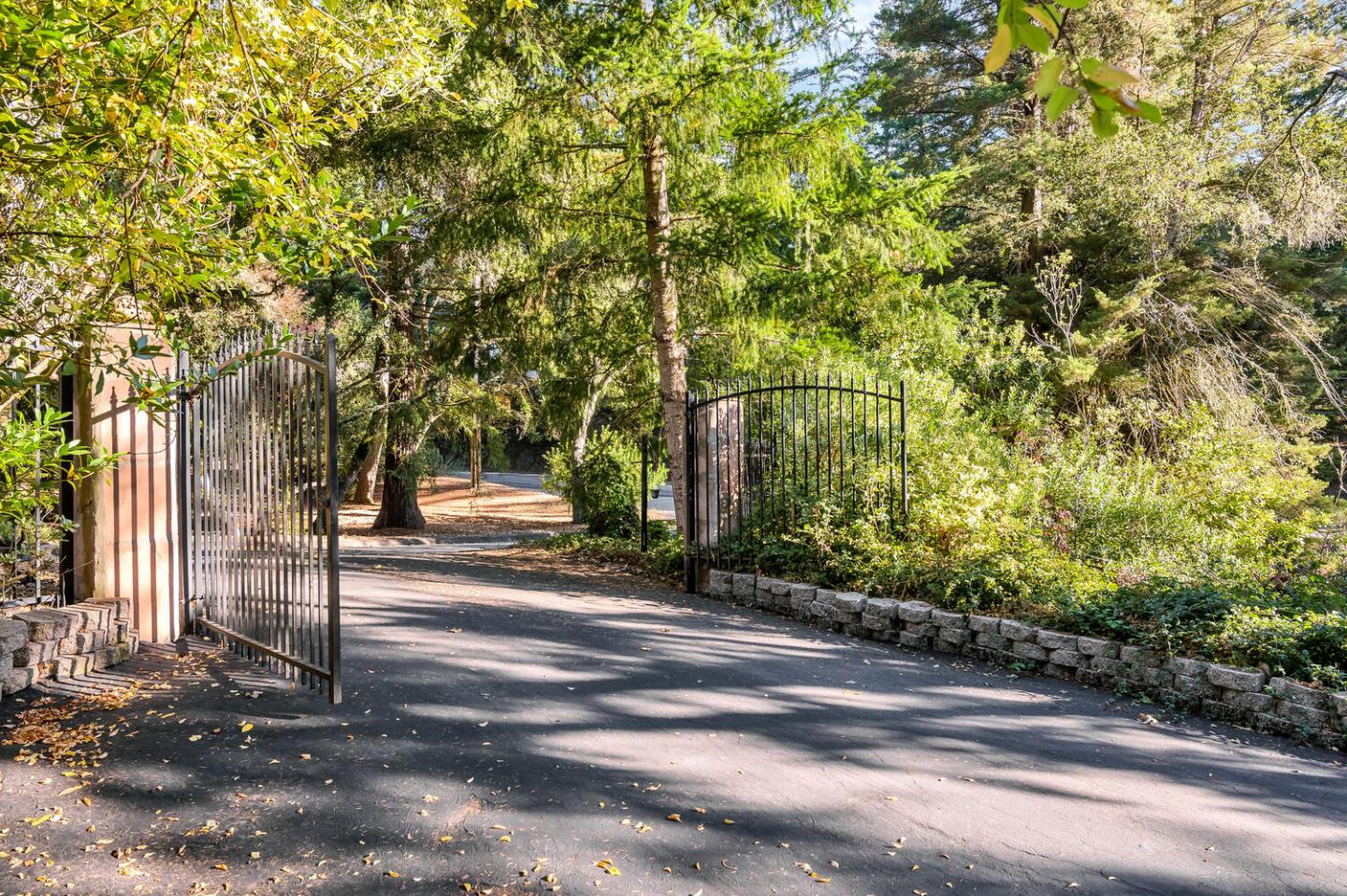 5 Morse Lane Woodside, CA 94062 - Photo 30 of 30 a view of a street with brick walls