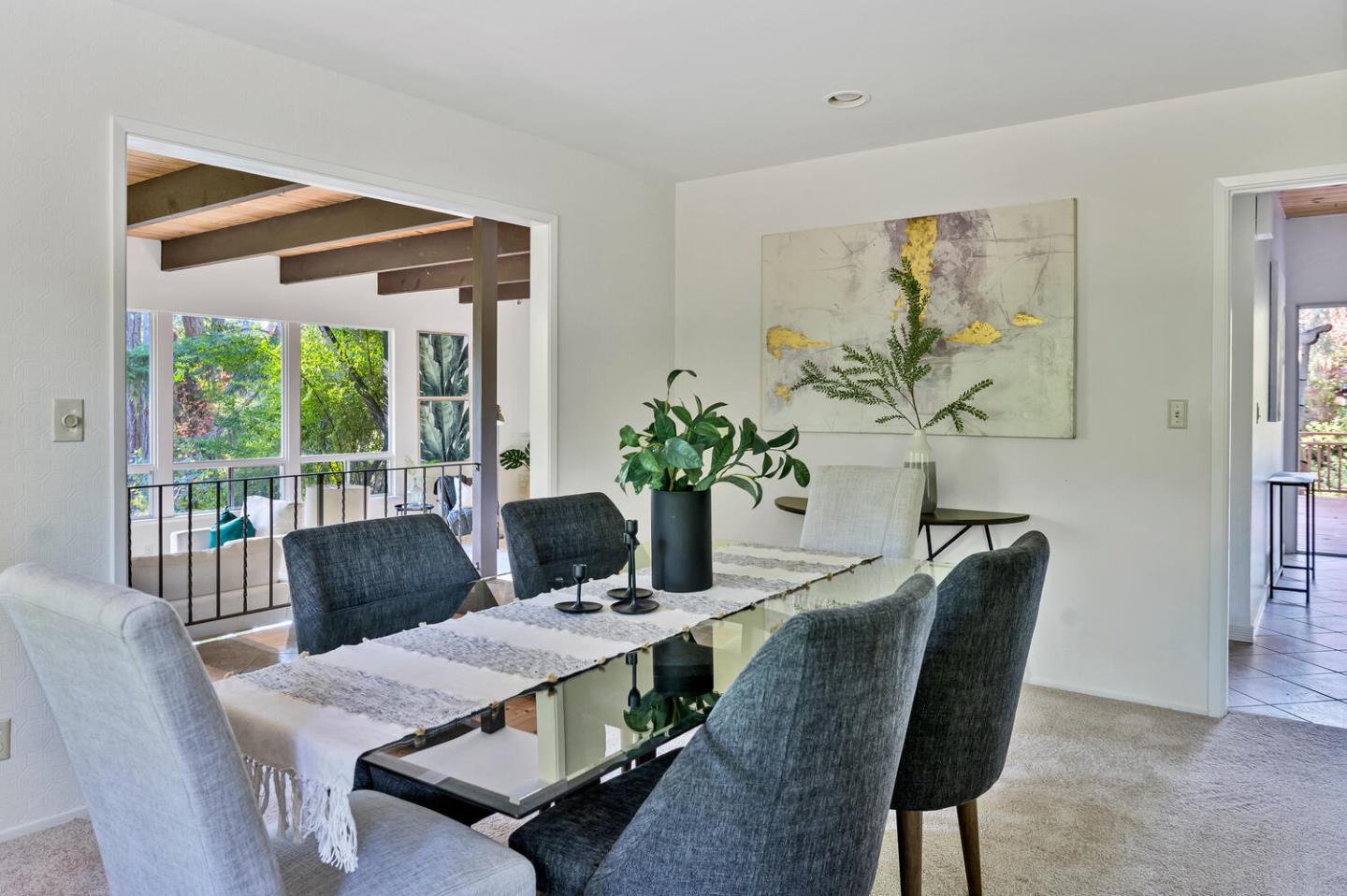 5 Morse Lane Woodside, CA 94062 - Photo 7 of 30 a dining room with furniture and wooden floor