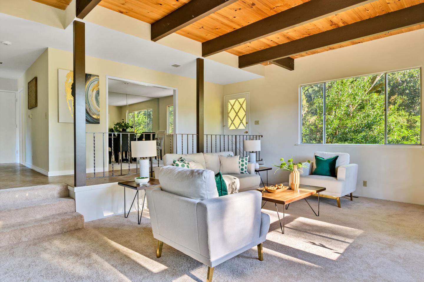 5 Morse Lane Woodside, CA 94062 - Photo 10 of 30 a living room with furniture and a large window