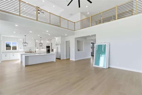 a view of kitchen and front door