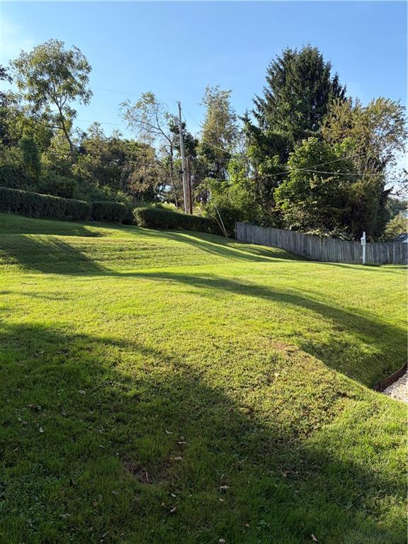 Flat area where a pool once was