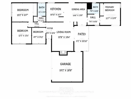 a house view with a garden space