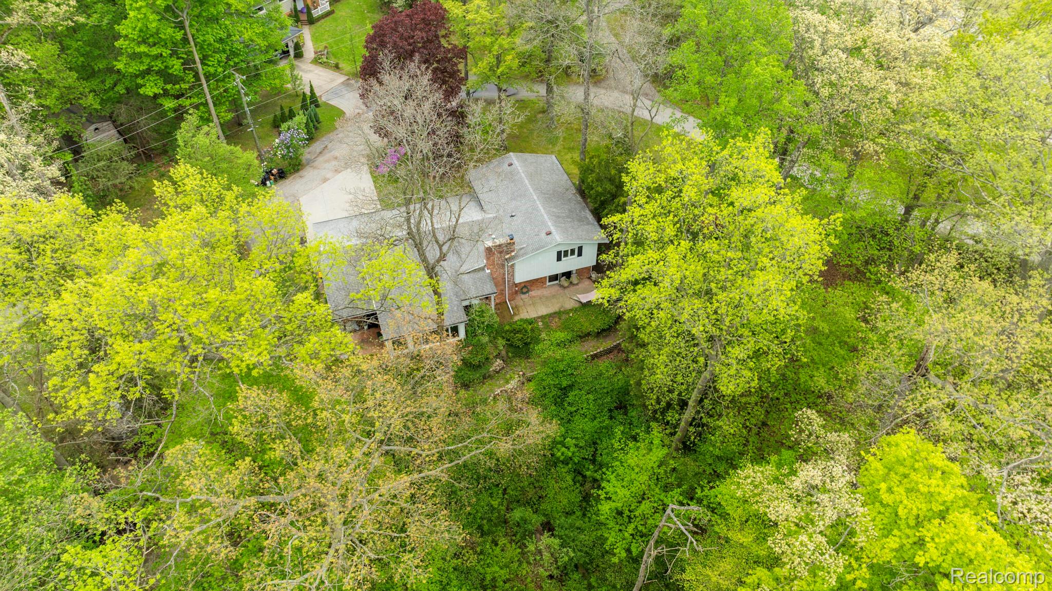 3560 North Road North Street, MI 48049 - Photo 7 of 53 View from above of property featuring a tree filled landscape