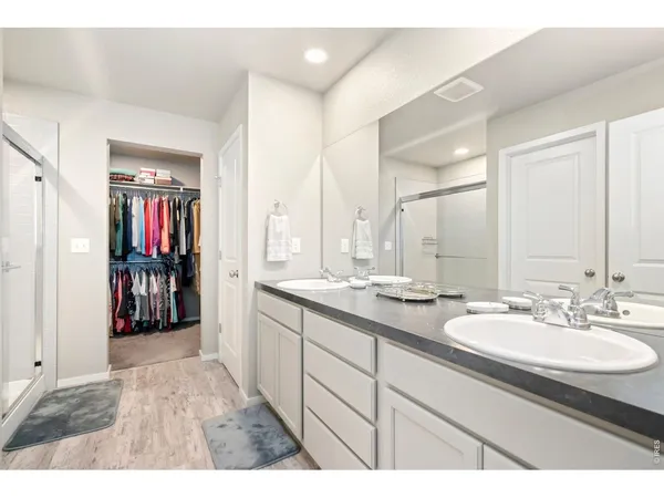 a bathroom with a sink double vanity
