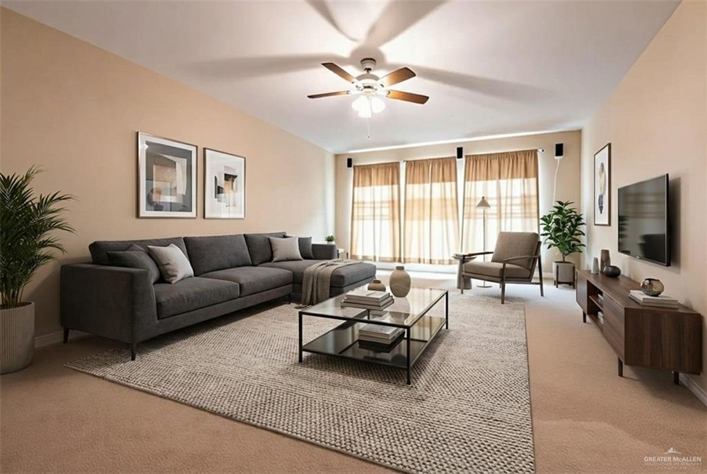 906 East Solar Drive Mission, TX 78574 - Photo 5 of 18 a living room with furniture and a flat screen tv