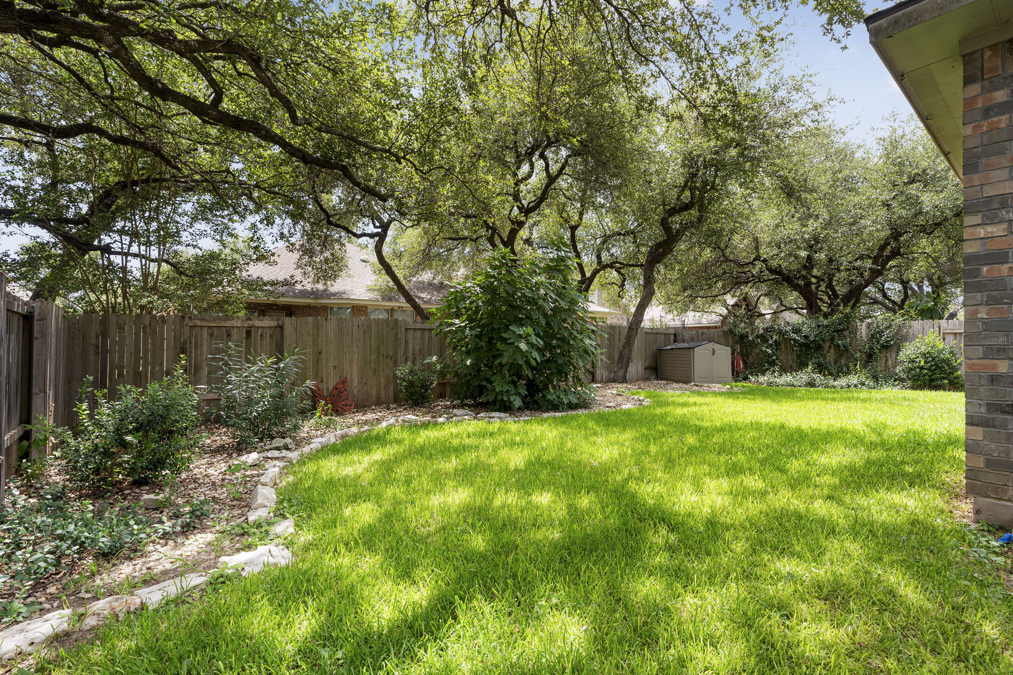 1822 Nelson Ranch Loop Cedar Park, TX 78613 - Photo 34 of 40 Established landscaping adds character and greenery to the backyard.