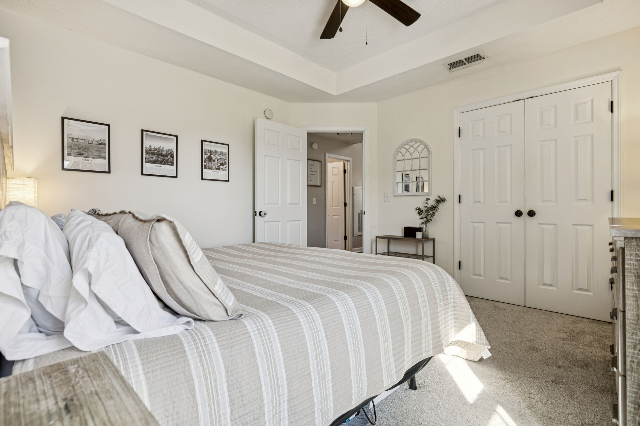 5049 Tabitha Street Murfreesboro, TN 37129 - Photo 15 of 28 a spacious bedroom with a bed and a chandelier