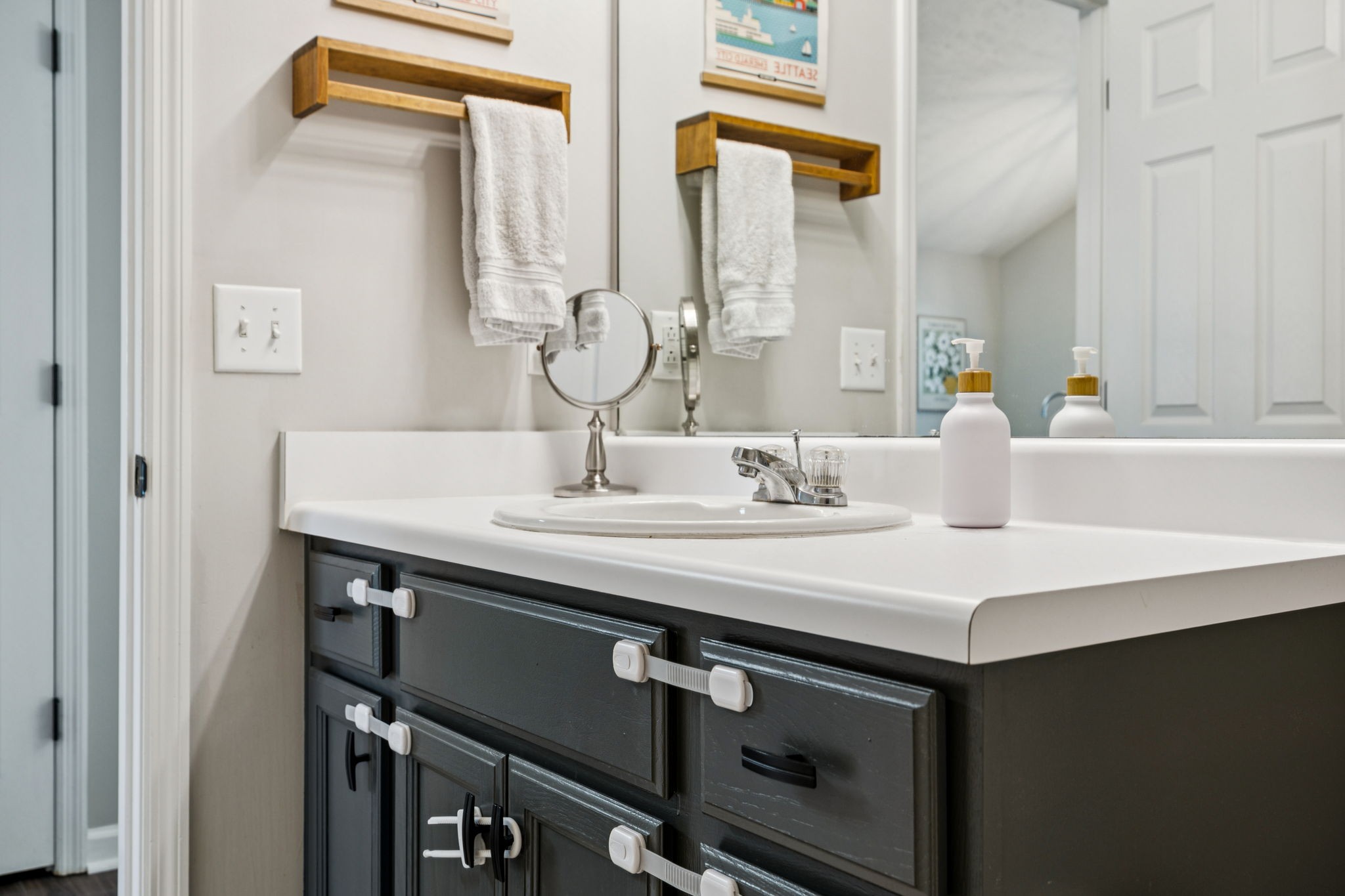 5049 Tabitha Street Murfreesboro, TN 37129 - Photo 17 of 28 a bathroom with a sink and a mirror
