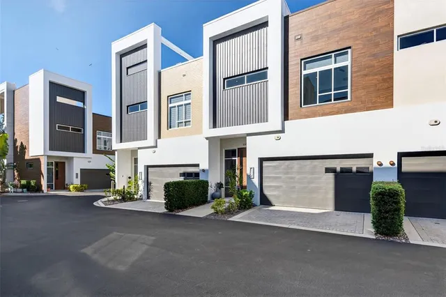 a view of a building with a street
