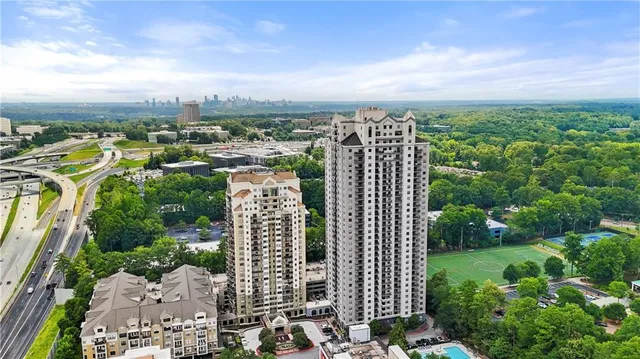 an aerial view of multiple house