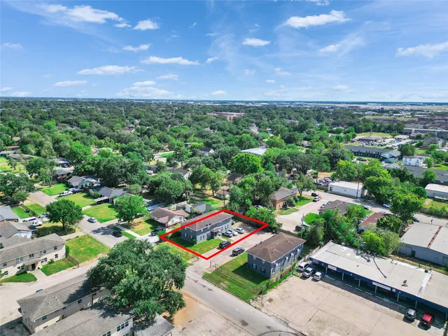 an aerial view of multiple house