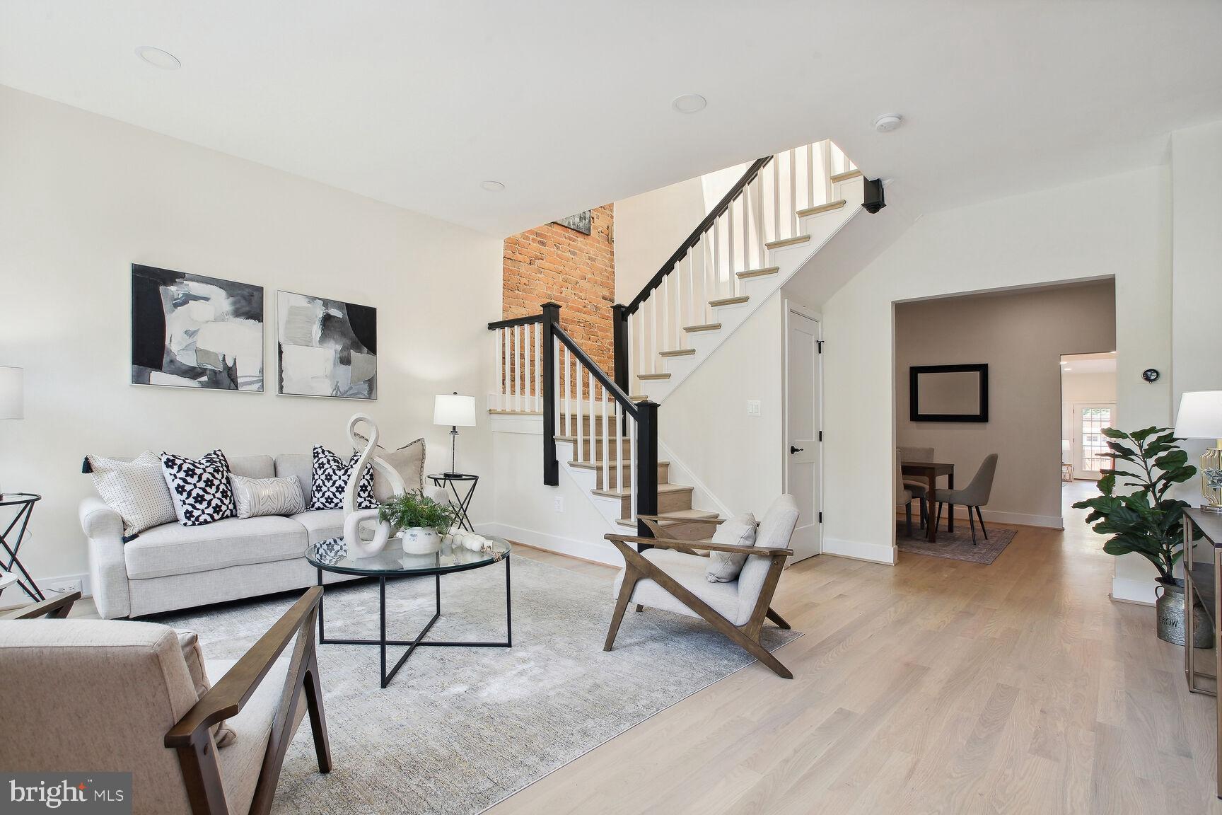 3543 S Street Northwest Washington, DC 20007 - Photo 2 of 31 Entry living room with 9 foot ceilings