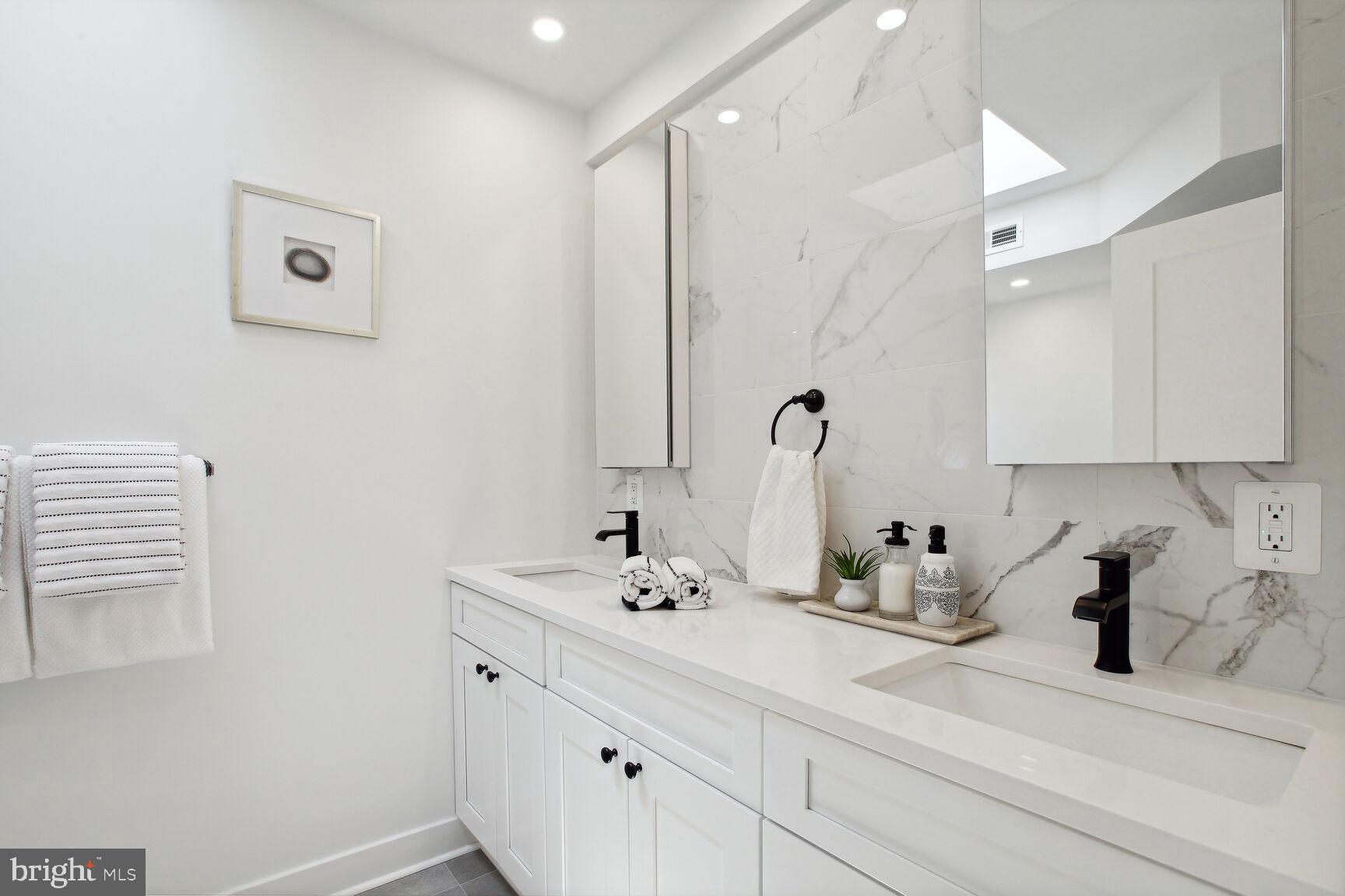 3543 S Street Northwest Washington, DC 20007 - Photo 23 of 31 New owners bath with dual sink vanity