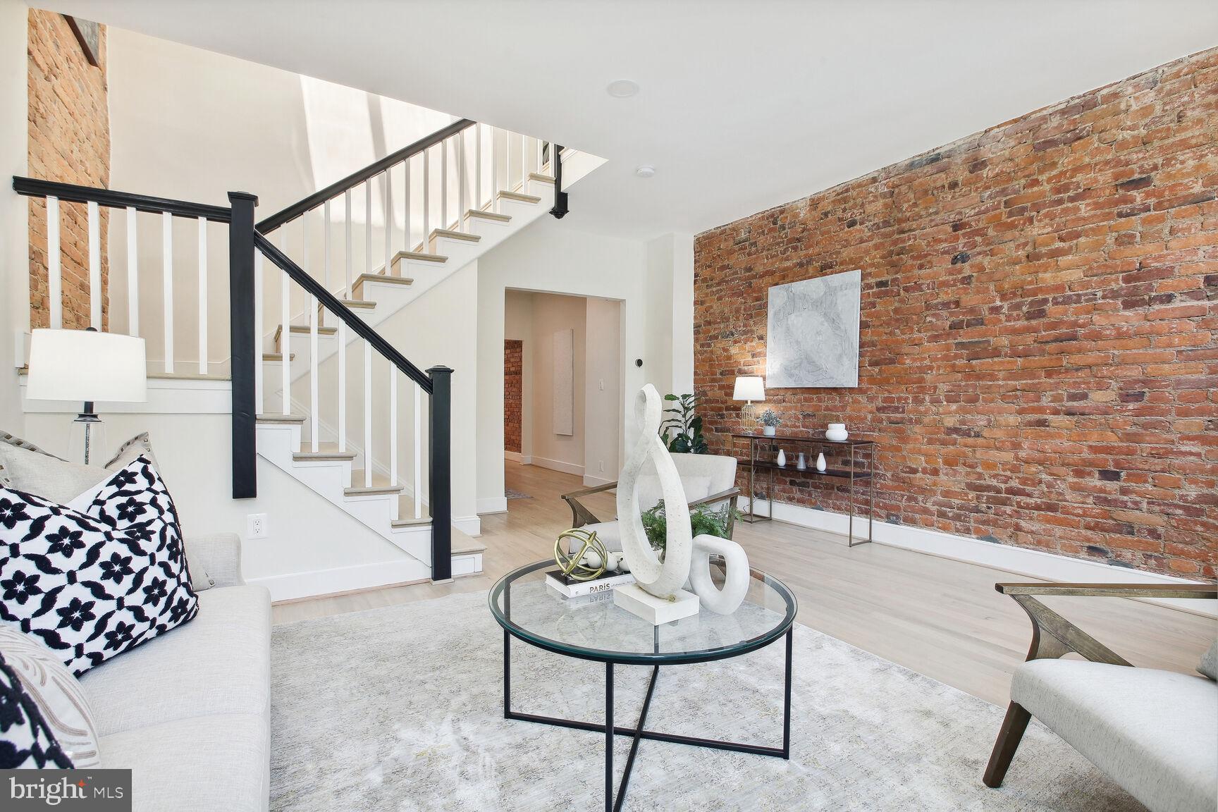 3543 S Street Northwest Washington, DC 20007 - Photo 5 of 31 Entry living room with 9 foot ceilings