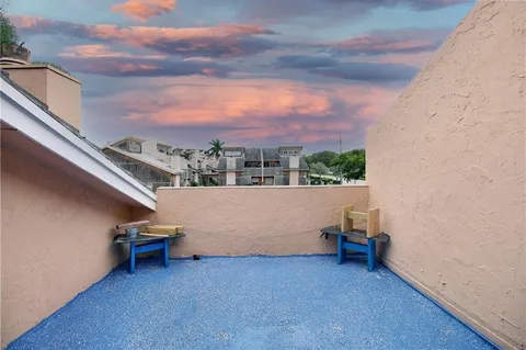 a view of city and patio