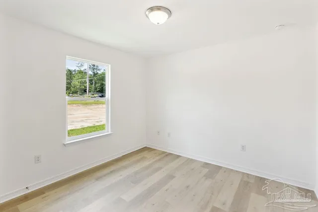 an empty room with a window