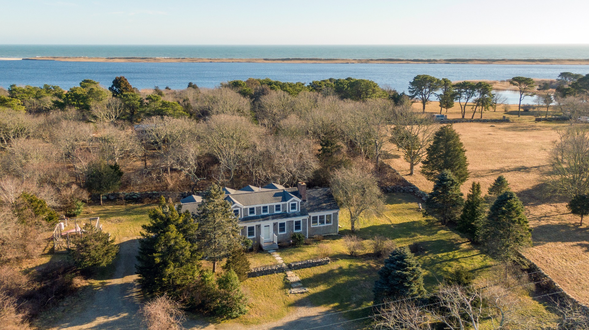276 S Road Chilmark, MA 02535 - Photo 35 of 39 an aerial view of multiple house