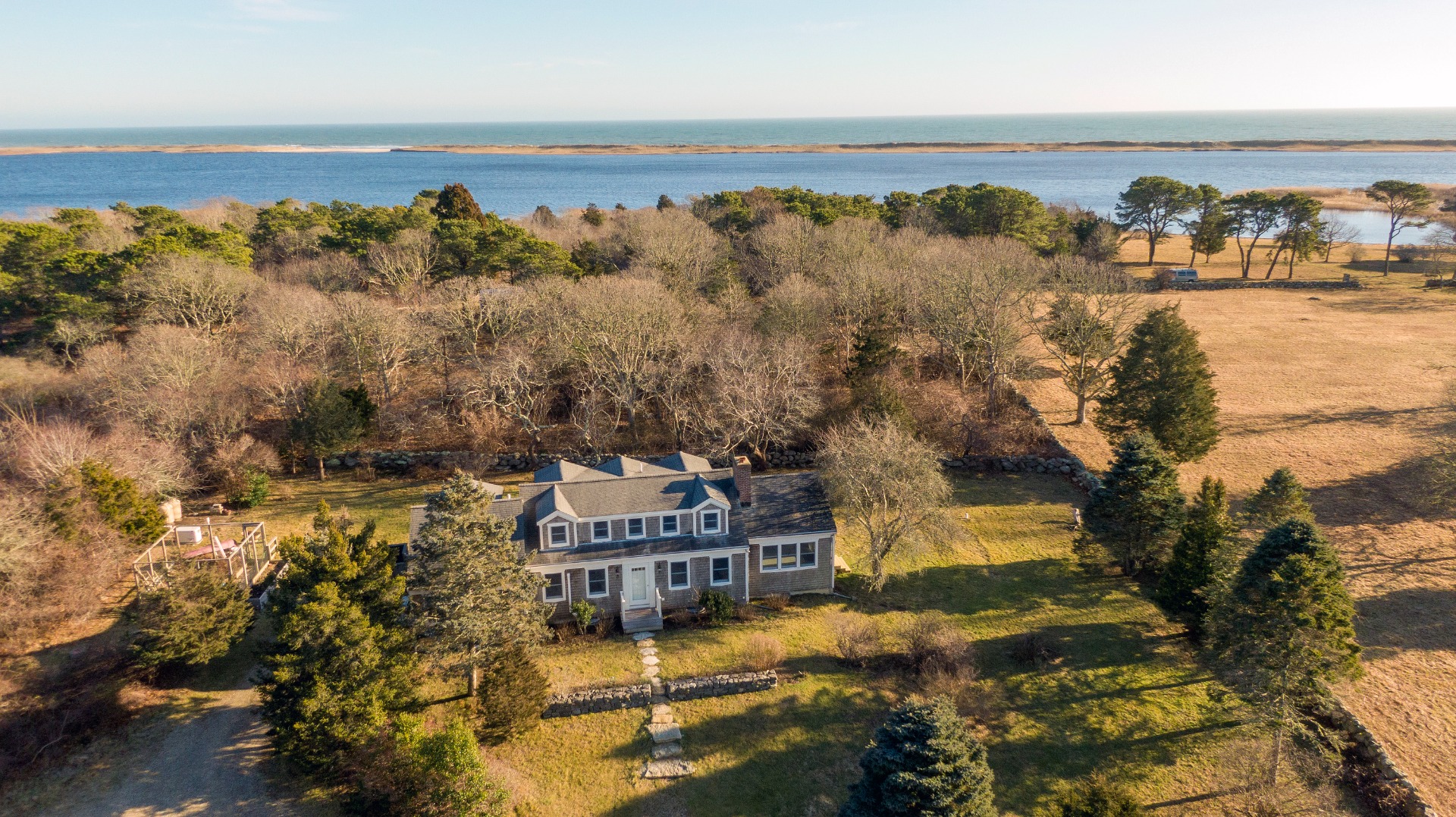 276 S Road Chilmark, MA 02535 - Photo 38 of 39 a view of a city with ocean view