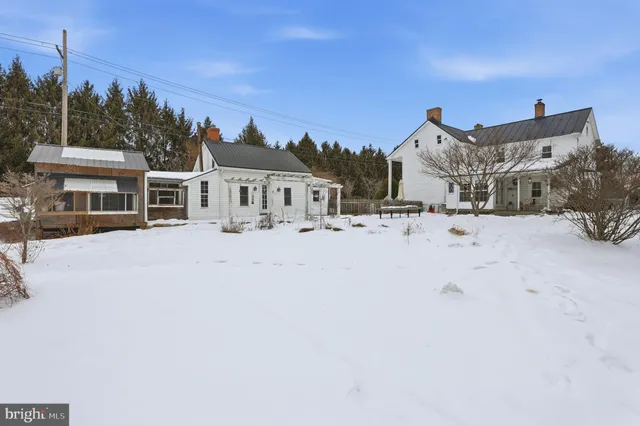 a view of covered with snow in yard