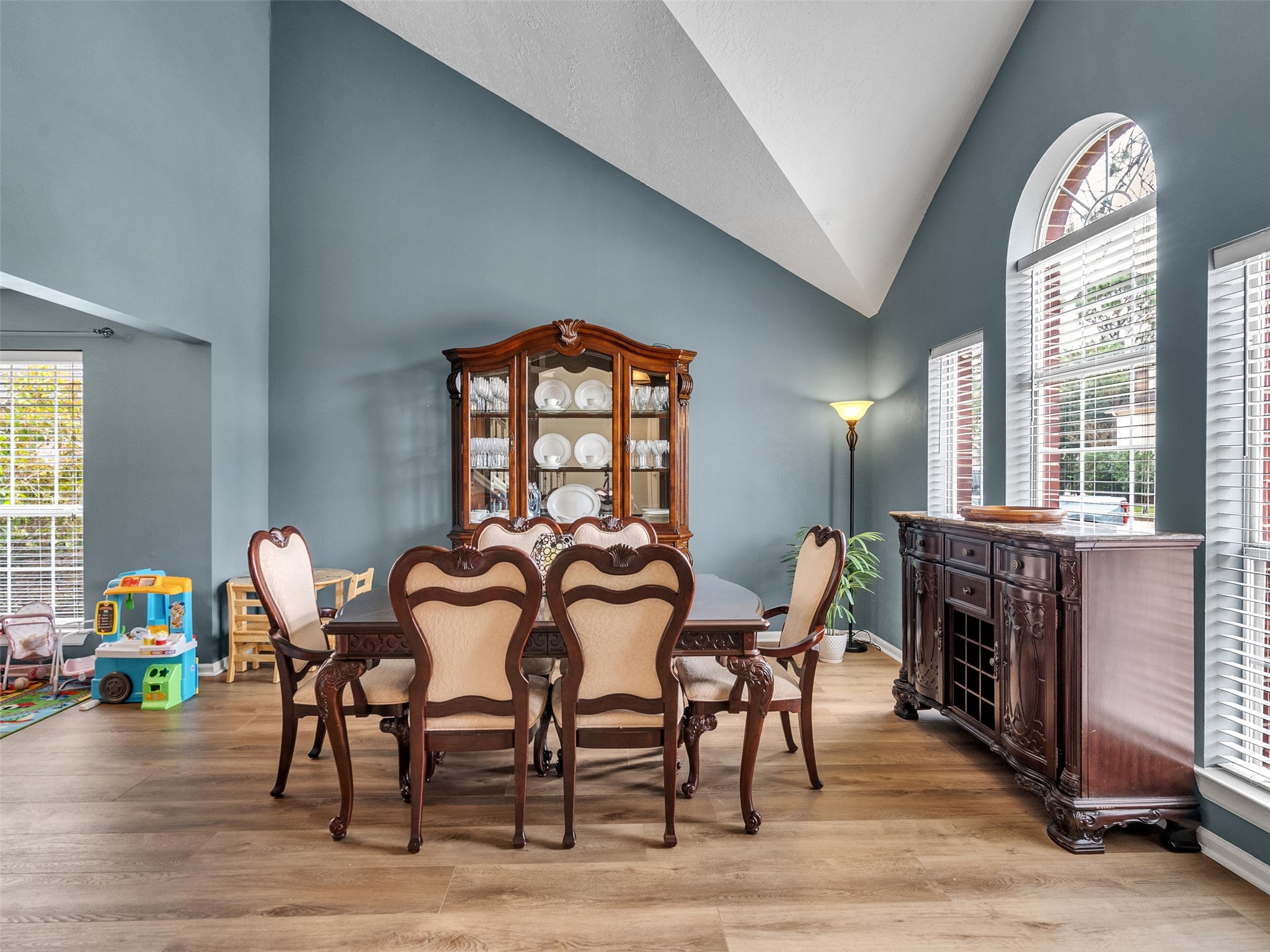 14219 Whitlock Drive Houston, TX 77062 - Photo 10 of 49 a view of a dining room with furniture window and wooden floor