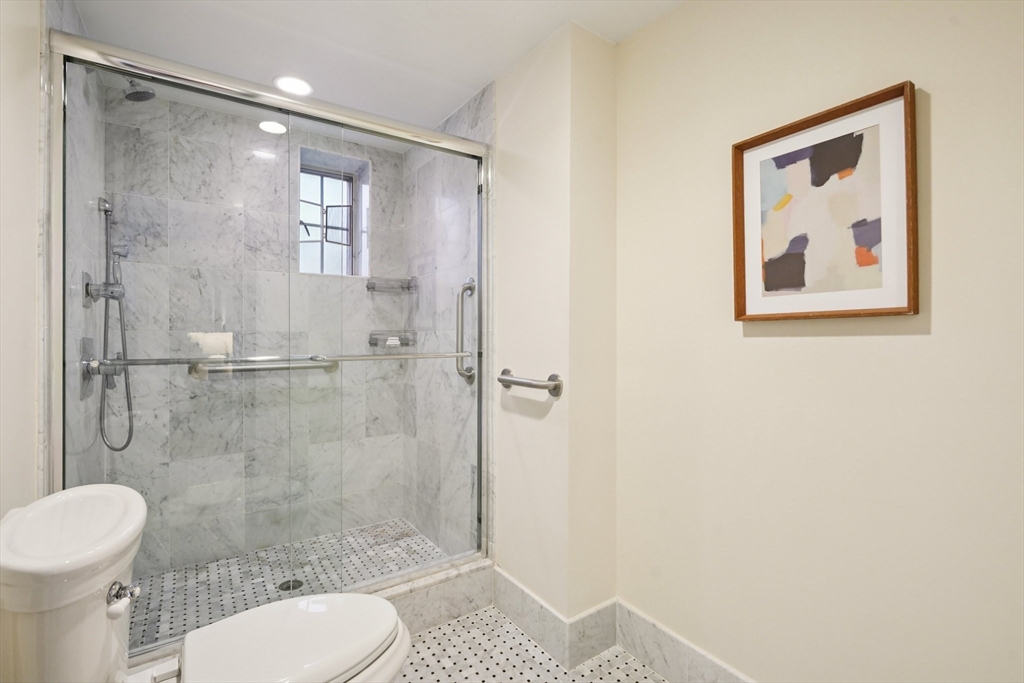 20 Chapel Street, Unit B811 Brookline, MA 02446 - Photo 28 of 33 a bathroom with a shower and toilet