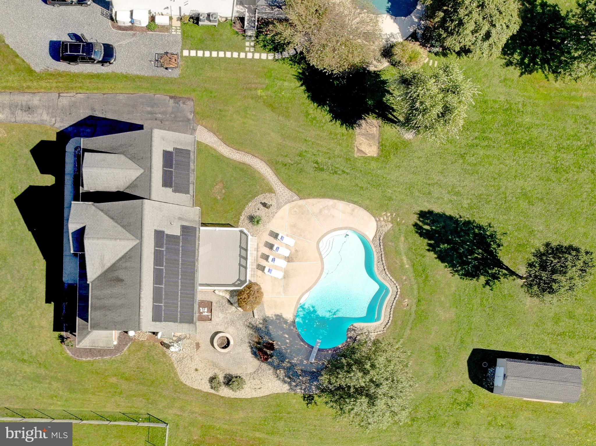 123 Bentons Pleasure Road Chester, MD 21619 - Photo 61 of 63 Stunning aerial view of a serene backyard oasis.