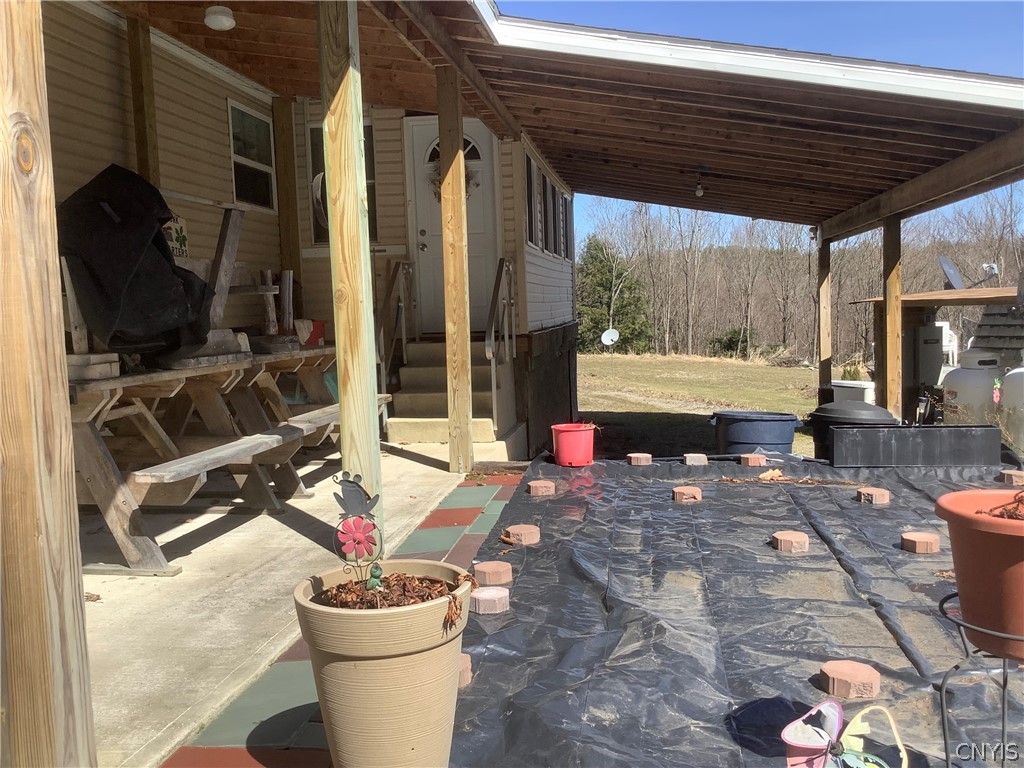 96 Browntown Road Lisle, NY 13835 - Photo 7 of 38 back deck and stone patio area