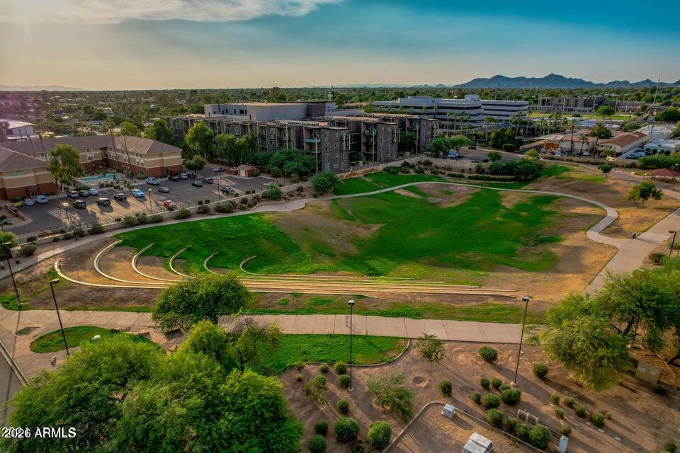 1701 East Colter Street, Unit 308 Phoenix, AZ 85016 - Photo 58 of 67 an aerial view of residential houses with outdoor space and river